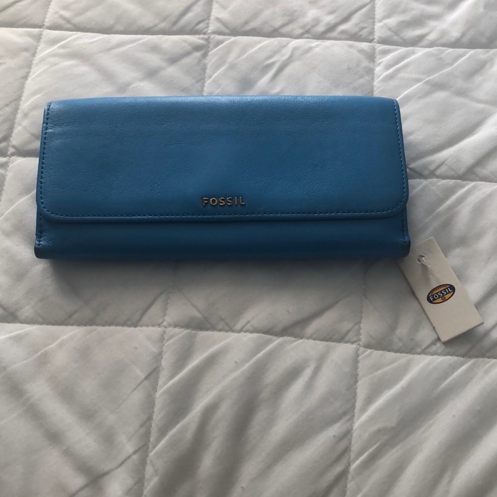 Fossil wallet; NWT; Medium Blue; Memoir FLP CKBK